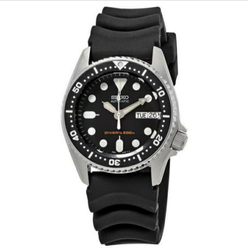 JAM TANGAN PRIA SEIKO SKX013X1 AUTOMATIC DIVERS 200M BLACK ORIGINAL