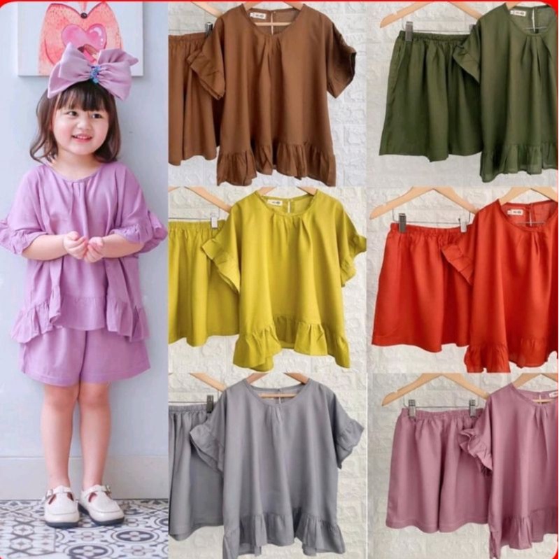 one set rayon anak terbaru premium termurah // setelan anak kekinian