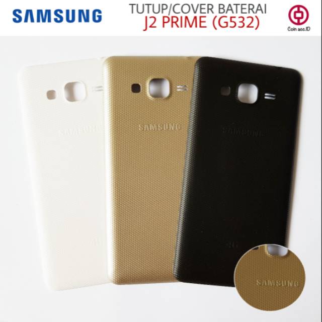 Back door / cover / tutup baterai samsung J2 PRIME model asli bertekstur