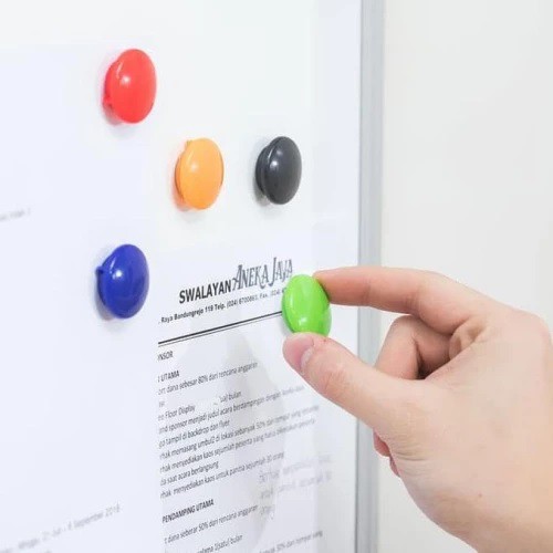 MAGNET PAPAN TULIS WHITEBOARD WARNA DELI E-7825 SET 6 PCS MAGNET BUTTON