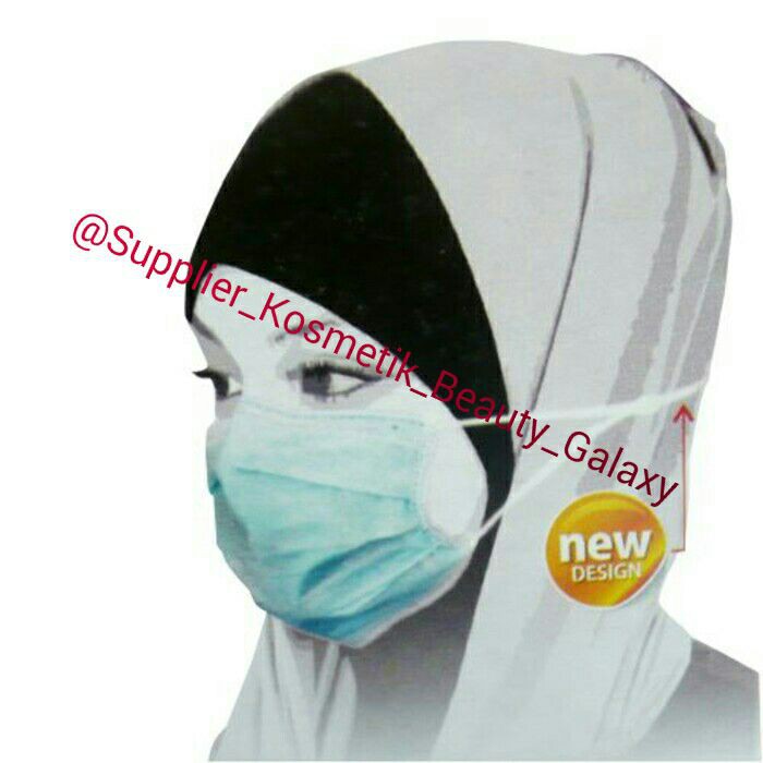 Masker Jilbab Masker Hijab masker 3 ply - masker 3ply kerudung