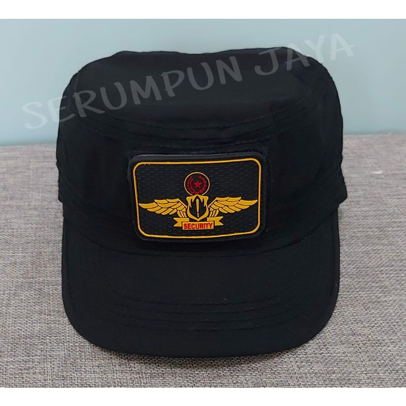 TOPI KOMANDO SECURITY WINGS - TOPI KOMANDO SECURITY WINGS VELCRO HITAM 2 PATCH