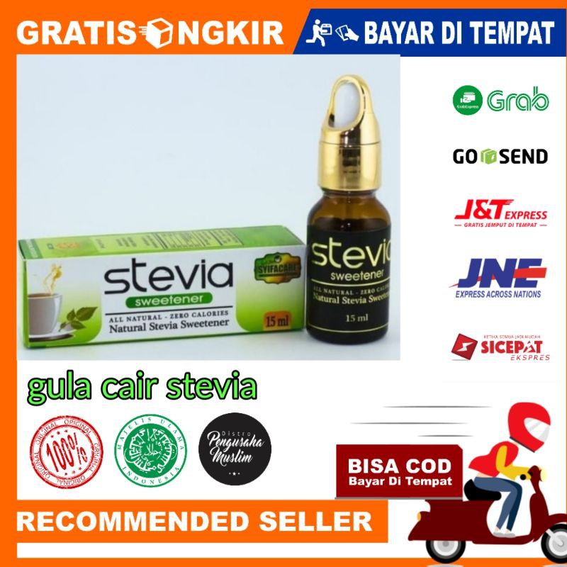 Stevia sweetener gula cair pemanis alami pengganti gula non kalori 15 ml