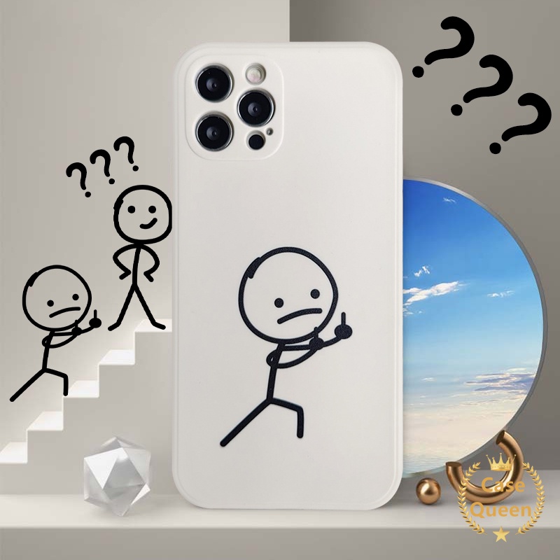 Case Desain Stickman Untuk Realme C35 C21 C25 C17 C11 2021 C12 C20 C25S C3 C15 5 5I 6 7 7I 8 8Pro C25Y