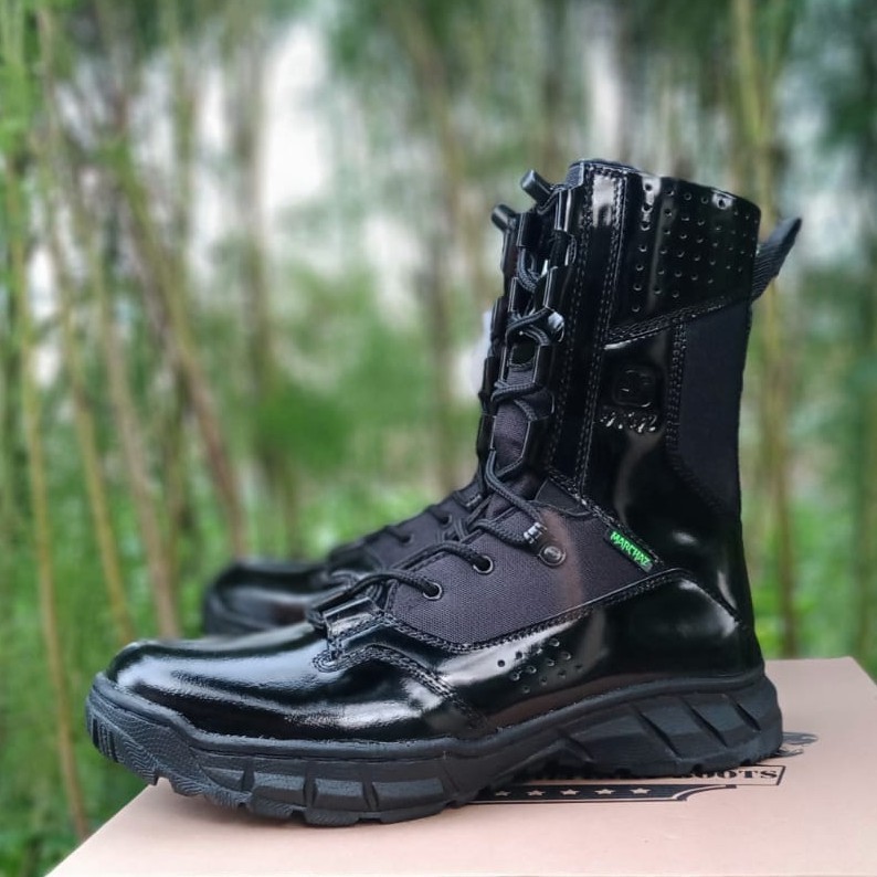 SEPATU PDL MARCHAZ KULIT SAPI ASLI SEPATU PDL TNI POLRI SECURITY SATPAM SEPATU BOOTS PRIA WANITA