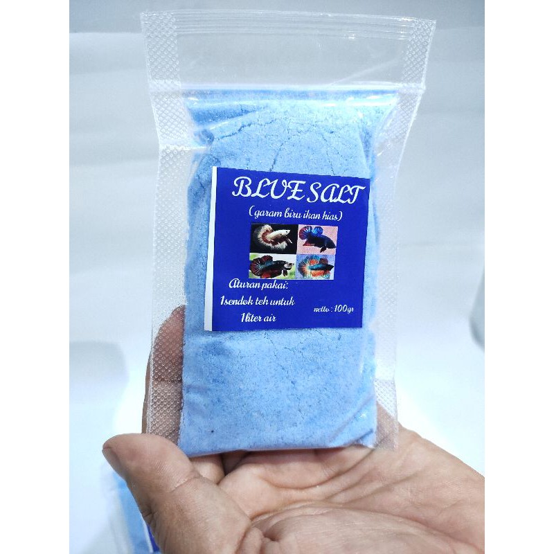 BLUE SALT GARAM BIRU Ikan Cupang Obat White Spot Anti Jamur 100 gram