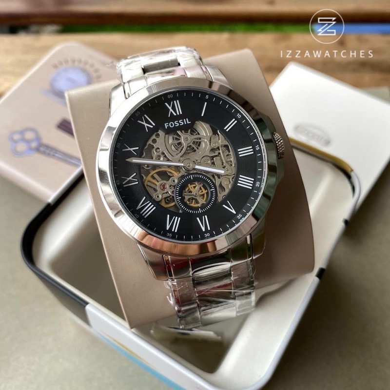 ME3055 Grant Automatic Black Dial Stainless Steel Bracelet