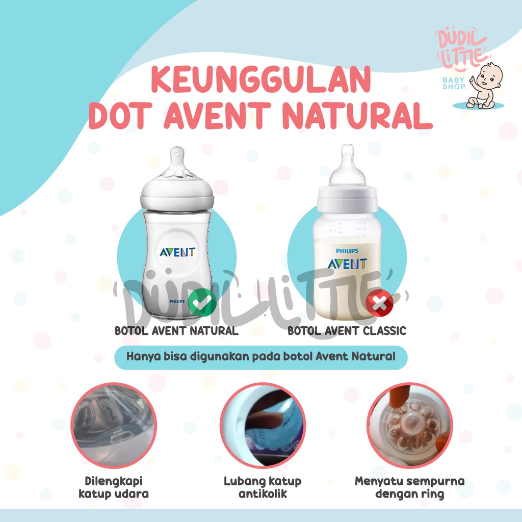 DOT UNTUK PHILIPS AVENT NATURAL FEEDING NIPPLE OEM / DOT AVENT / DOT AVENT WIDE NECK IMPORT