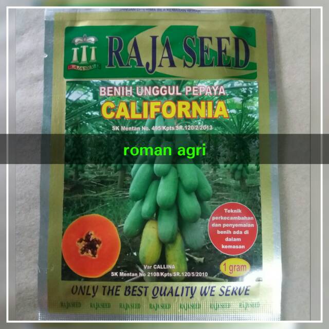 Benih Pepaya CALIFORNIA isi 1 gram Raja Seed