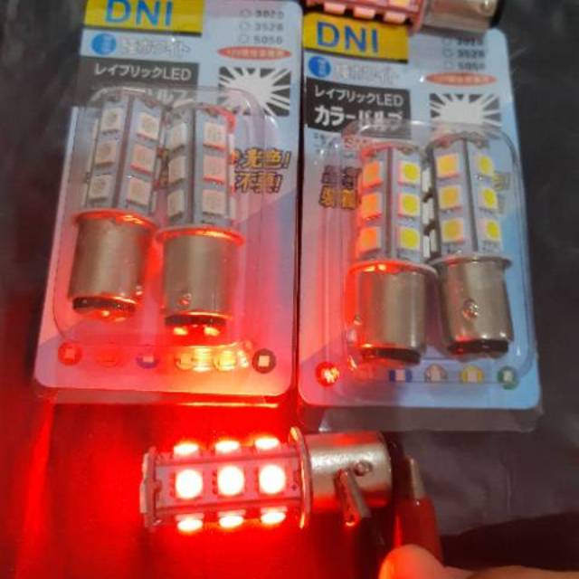 Led Lampu Rem 18 Mata Led tipe 5050 1157 Kaki 2 Strobo