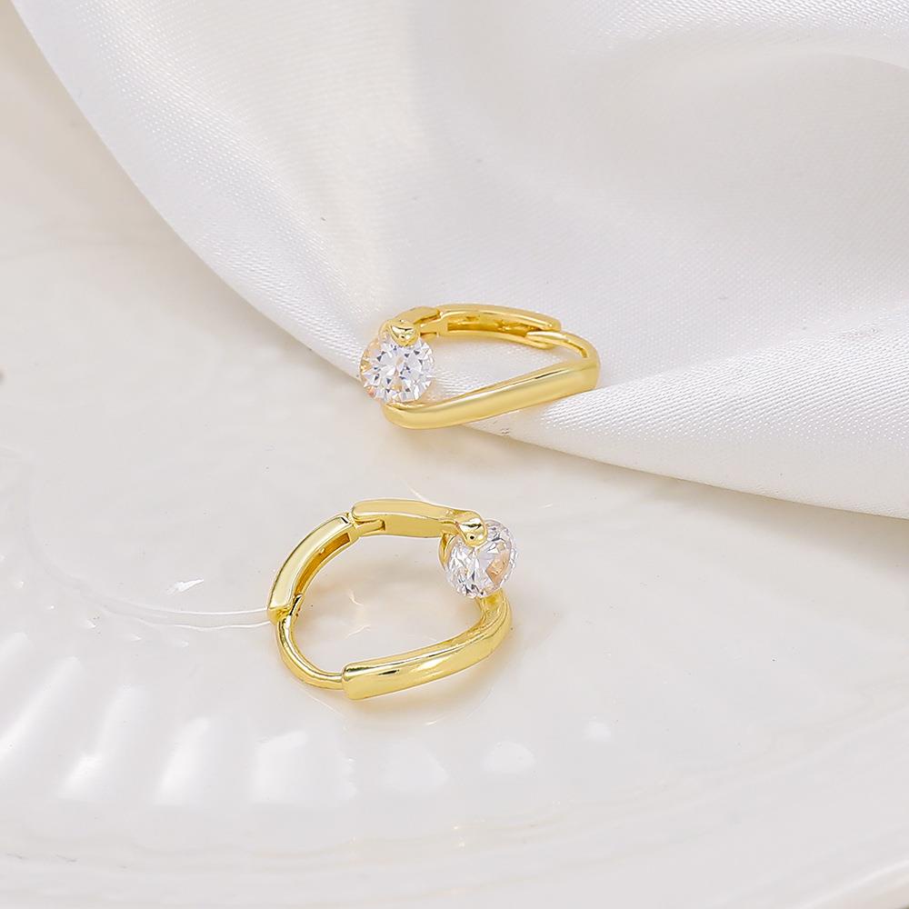 Anting Tusuk Wanita Mini Simple Berlian Bundar Dalika