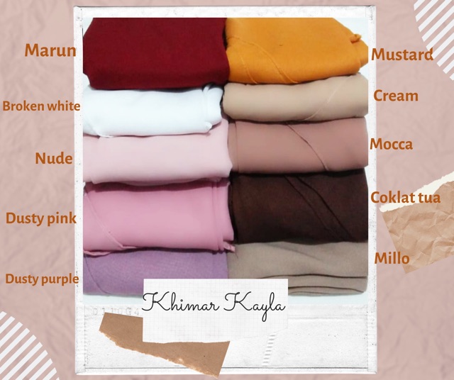 Jilbab Khimar Kayla Dua Lapis