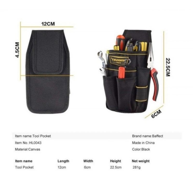 Electrical Tool Bag Tas Pinggang Obeng Dan Perkakas Lainnya