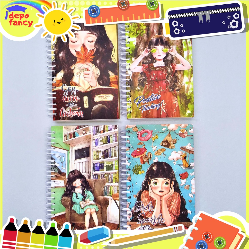 

Memo Spiral S6 1220 1-4 Girls / Memo / Buku Spiral / Note Spiral / Diary Spiral / Agenda Spiral