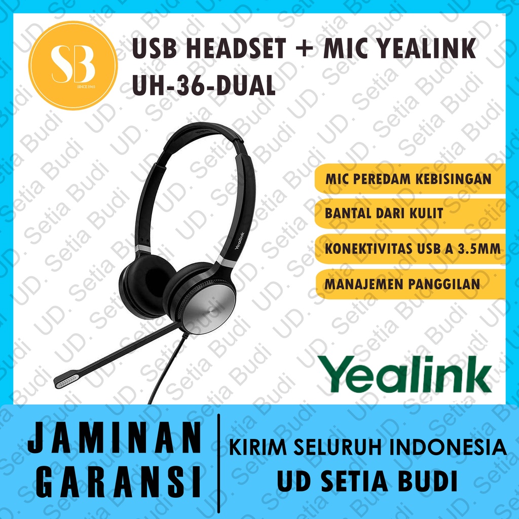 USB Headset Yealink UH-36-Dual Headphone Mic UH36