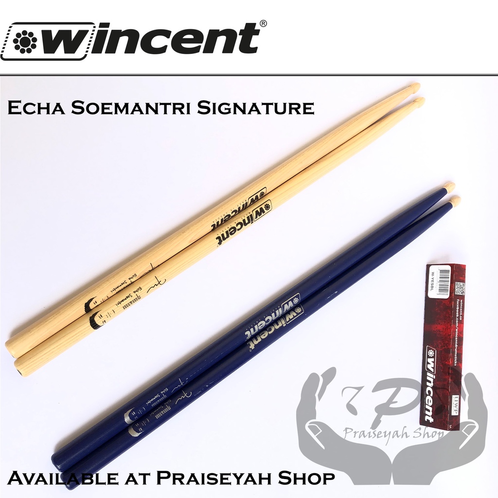 Echa Soemantri Signature Stick Drum Wincent YES Stik Panjang 5A XXL Biru Dan Natural