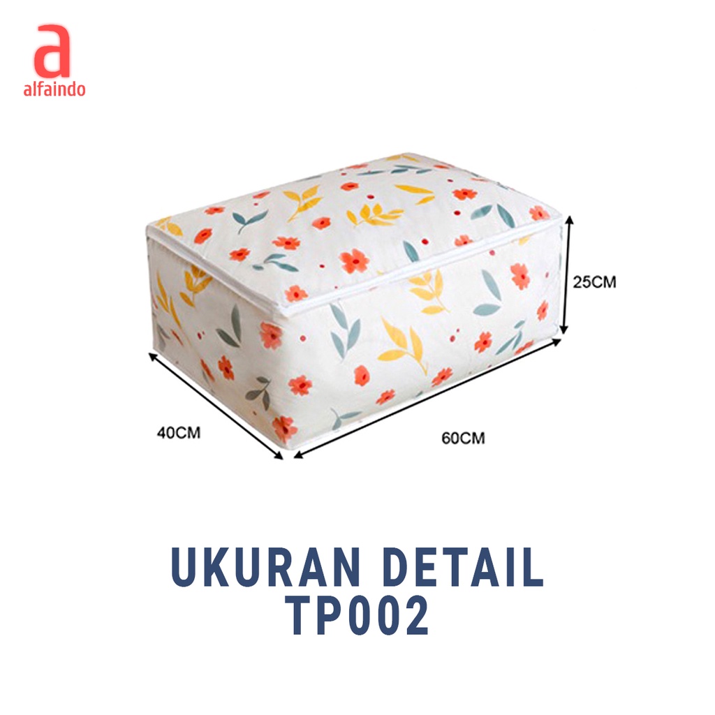 Alfaindo Storage Box Baju Tempat Penyimpanan Pakaian Storage Bag 60x40 cm TP002