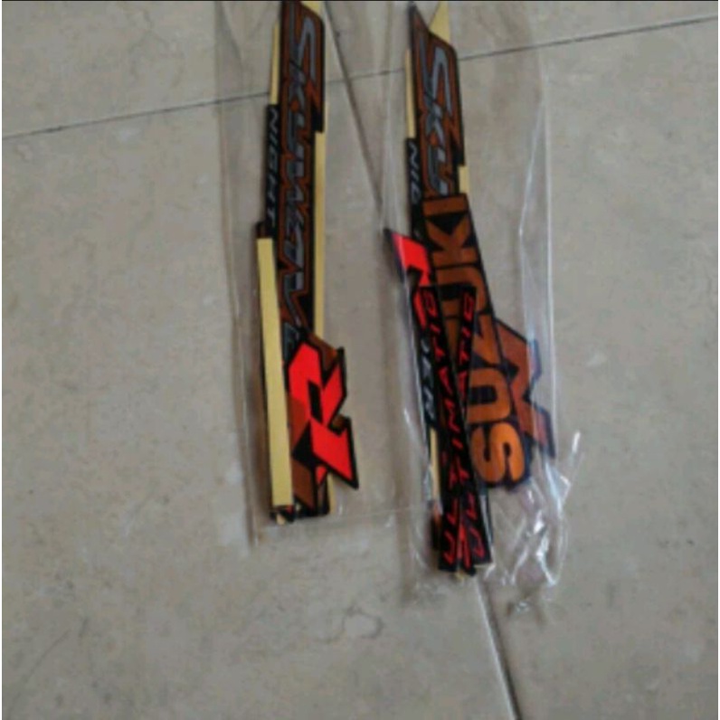 STIKER STRIPING LES BODY MOTOR SUZUKI SKYWAVE NR BAHAN ORIGINAL