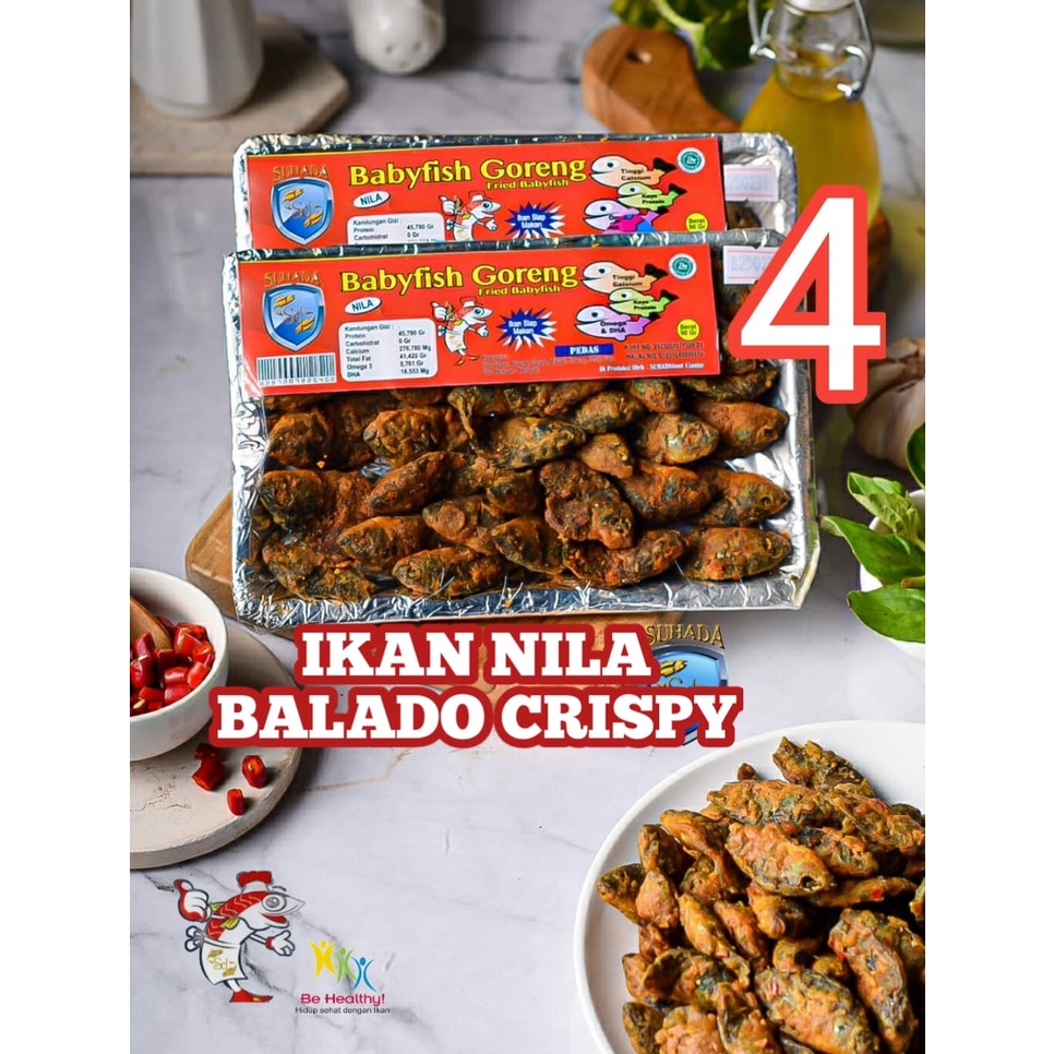 

Gonze x baby fish crispy no.4 ikan nila balita balado pedas goreng renyah gurih makanan sehat oleh oleh khas Cianjur