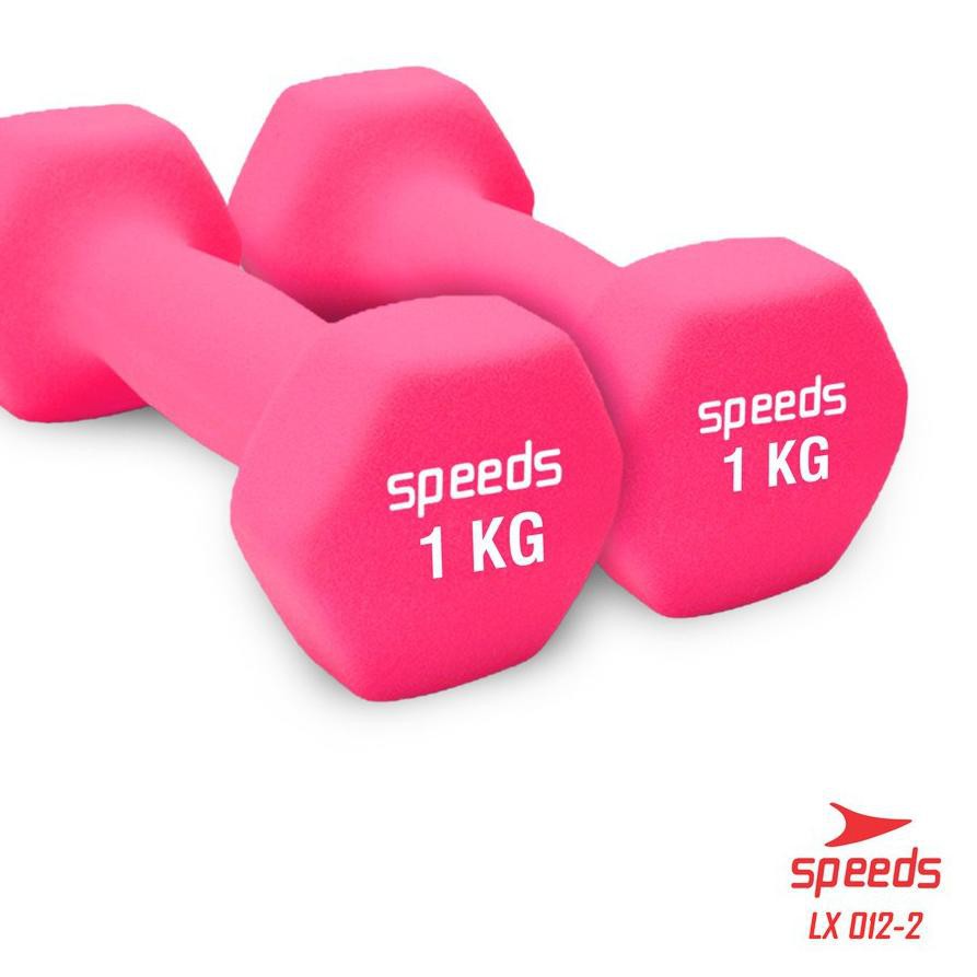 Dumbell / Barbel Mini / Barbel Wanita 1kg ORIGINAL SPEEDS Neoprene Alat Fitnes Cewek Sepasang 2kg