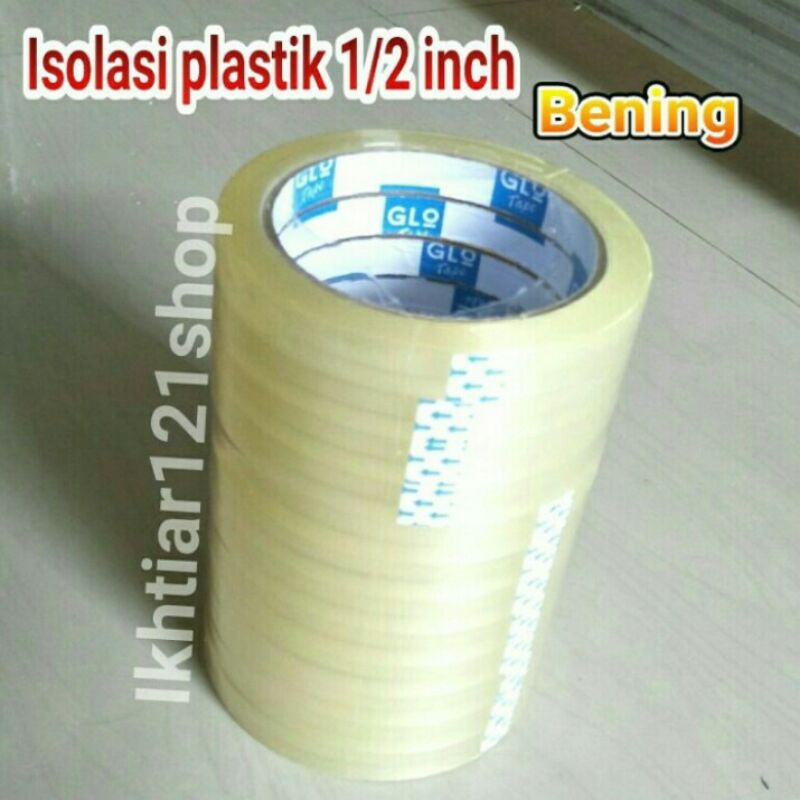 

1 Slop Lakban Bening 1/2 inch/Solasi Plastik Bening 12mm Perslop isi 12 pcs