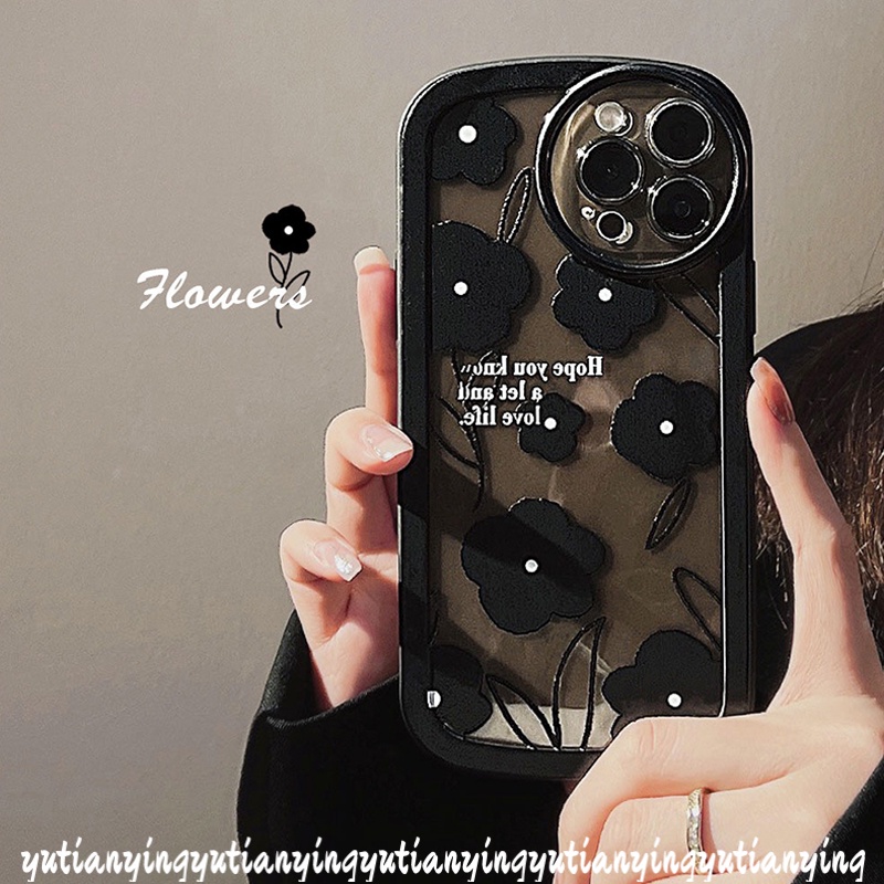 Soft Case Desain Bunga Hitam Vintage Untuk Vivo Y21T Y20s G Y12s Y21A Y20i Y15 Y12 Y12i Y15s Y21s Y20 Y21 Y33s Y21 Y01 Y21 Y21 Y21 Y21Y15S Y11 Y17