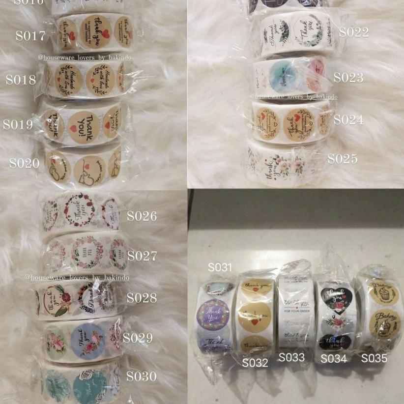 

Produk B6PZH BAKINDO 1 Roll (500pcs) Stiker Label 2.5cm stiker Thank you for your order untuk cookies packaging 34 Model Terkini