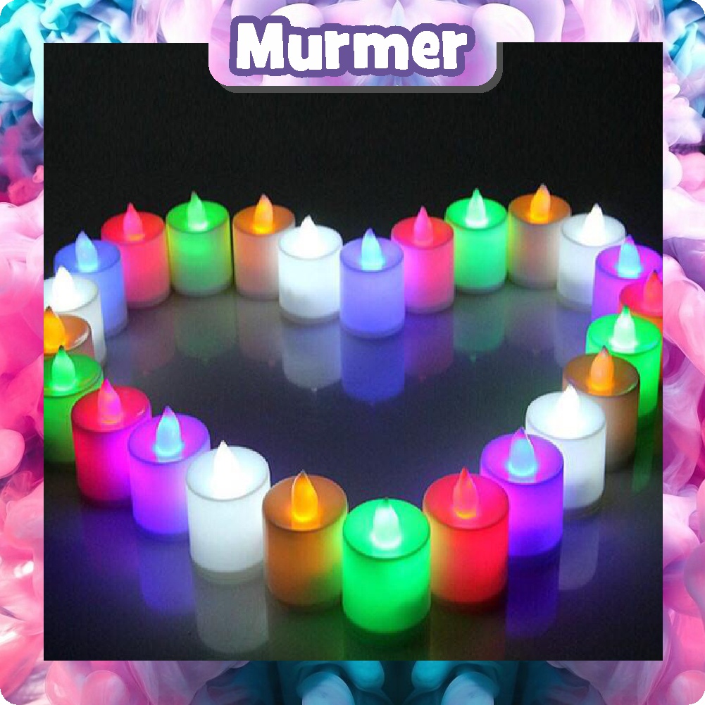 MurmerOfficial E005 Lampu Lilin Elektrik Led Mini Candle Bulat Dekorasi Hias Rumah Light Murah