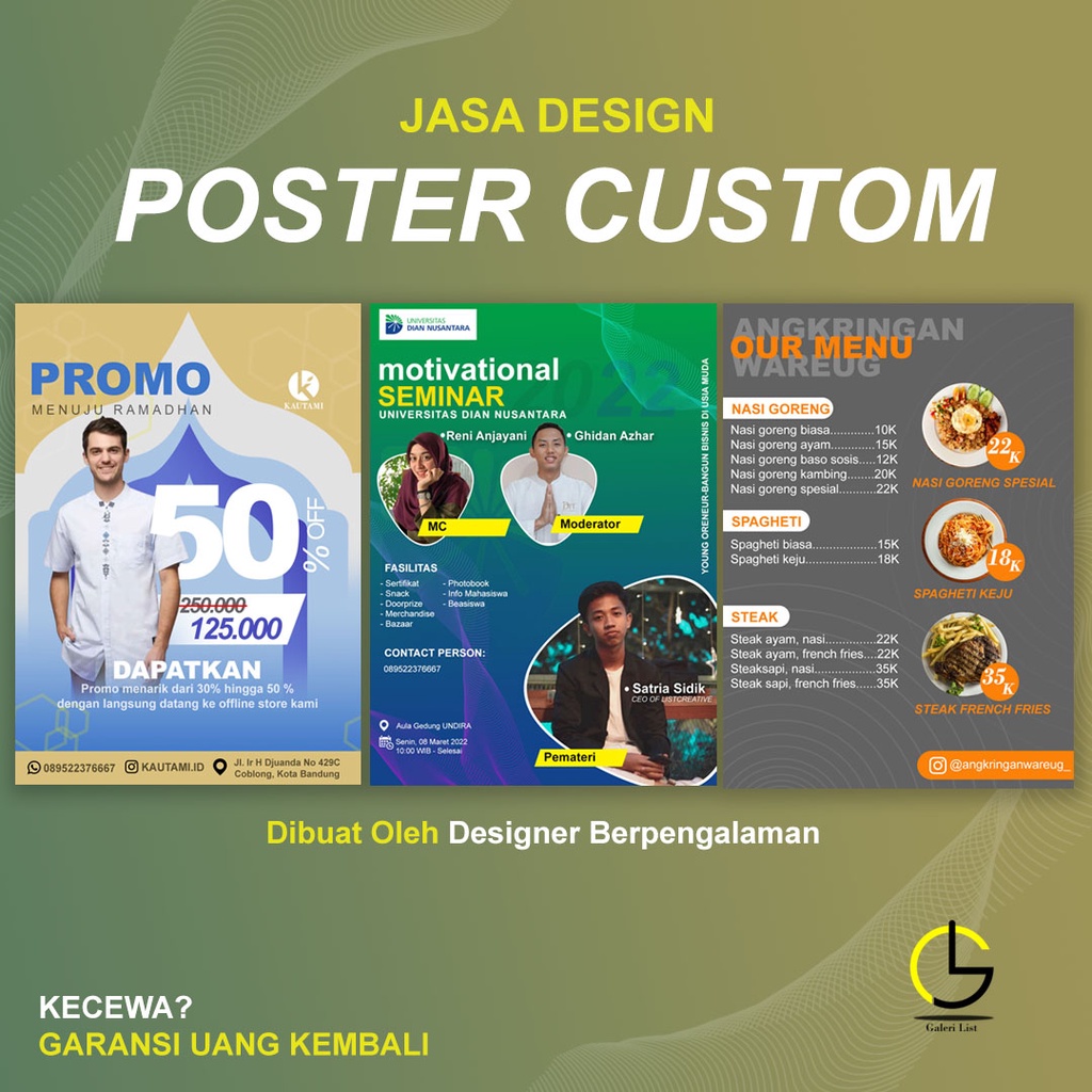 Design Poster, Jasa Design Poster, Design Custom