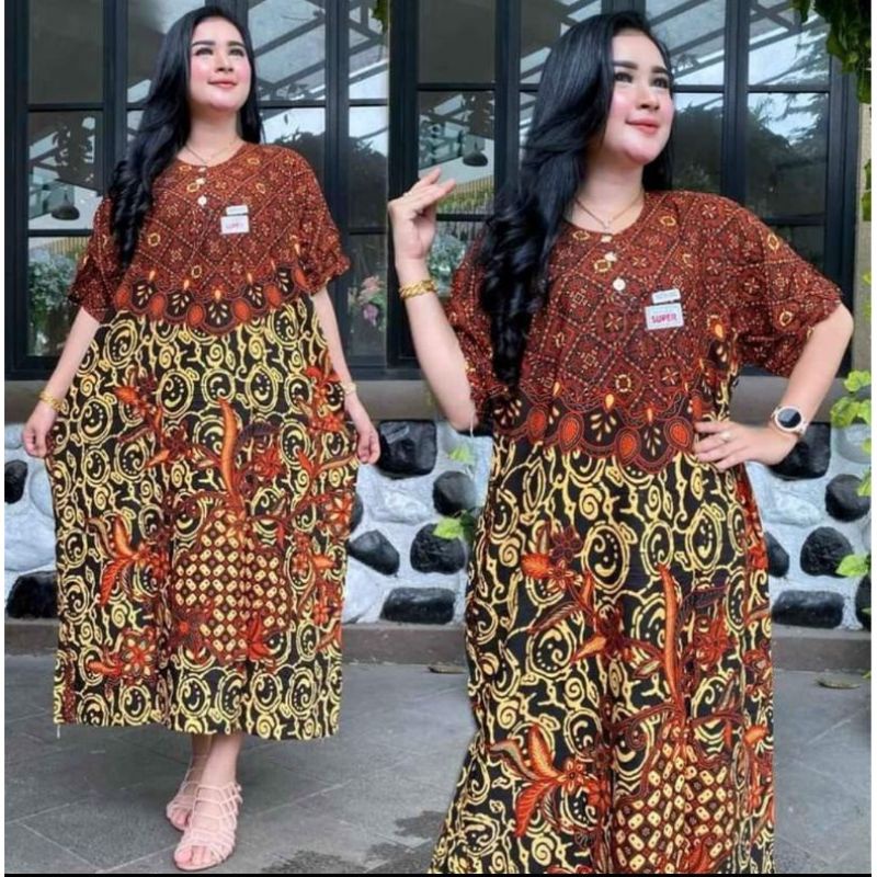 Daster Batik Sogan Jumbo Busui