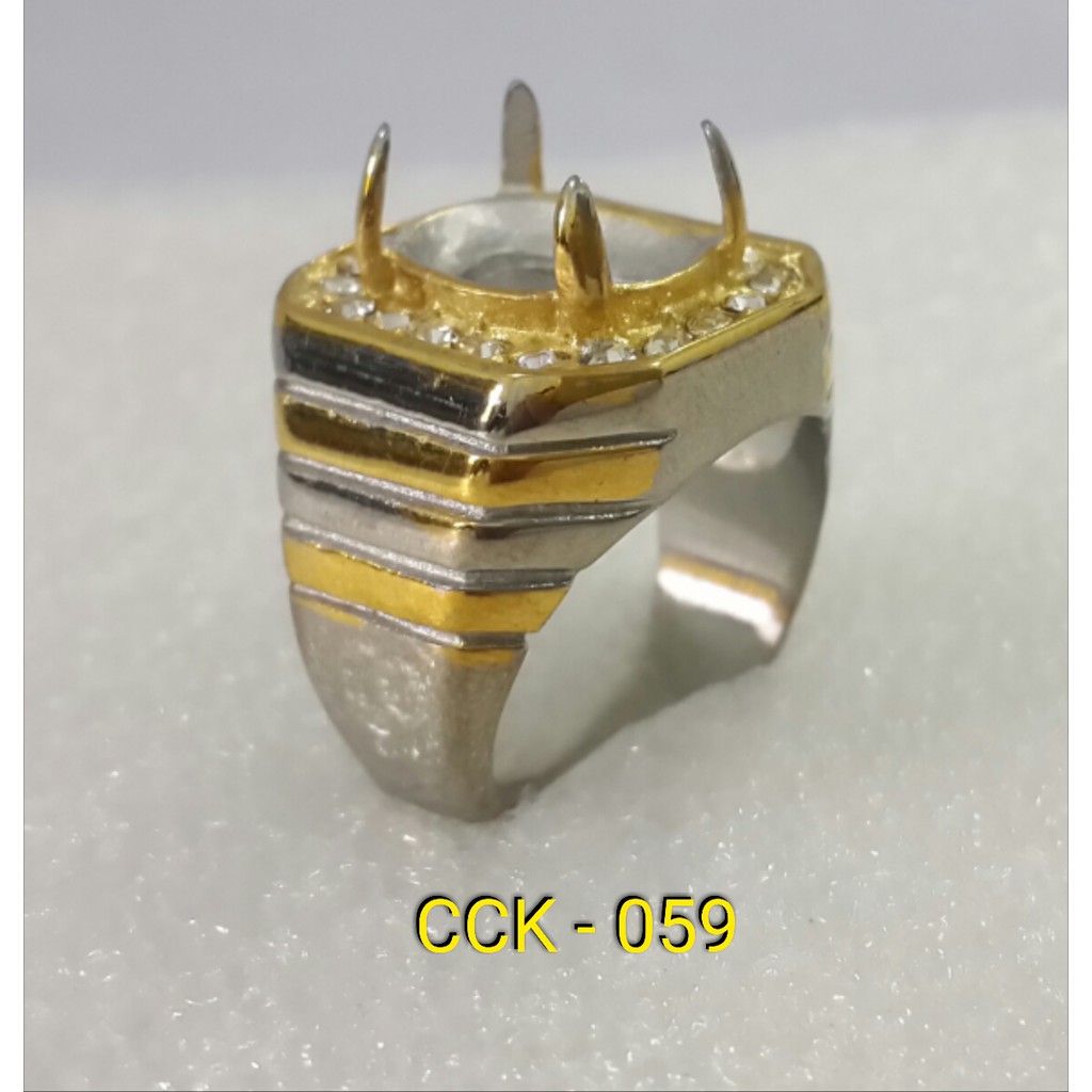 Ring Cincin Titanium Import ikat batu akik per codi DICS 50% cck-059