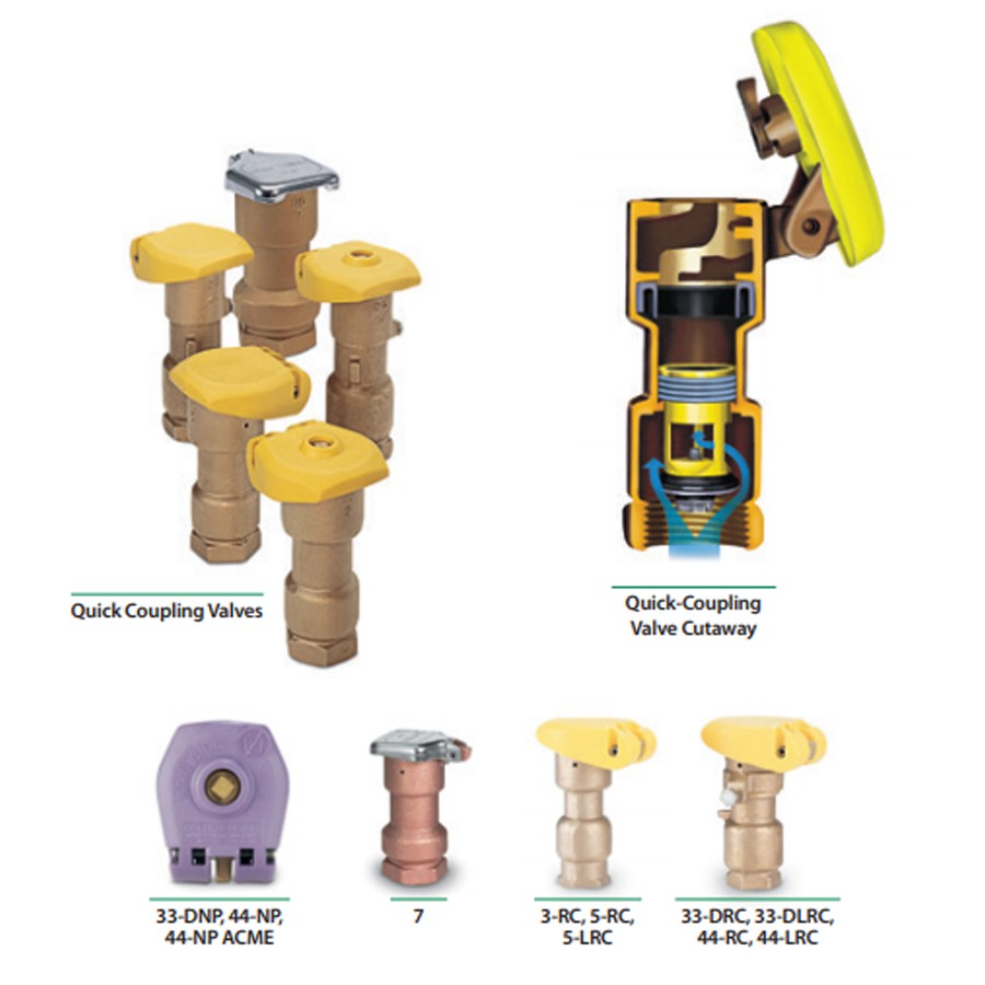 Perlengkapan Irigasi Quick Coupling Valve 3RC 3 Per 4 Dim Rainbird