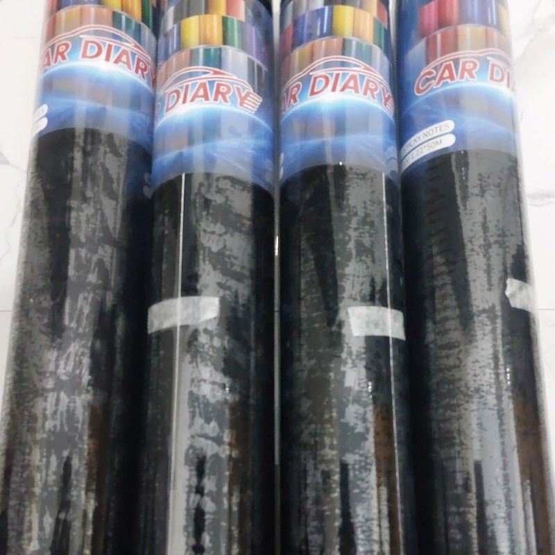 Stiker warna hitam gloss per roll