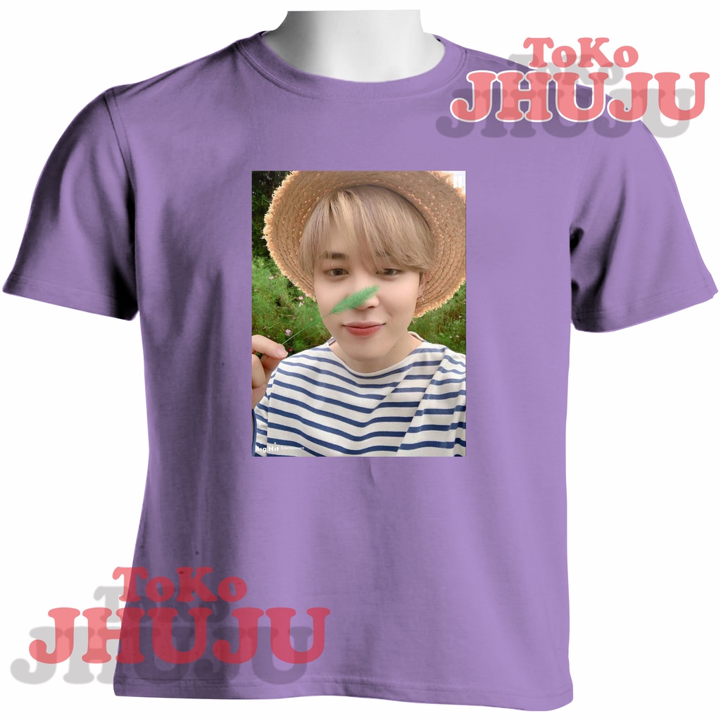 Baju Kaos BTS Jimin Photo bertopi bulat