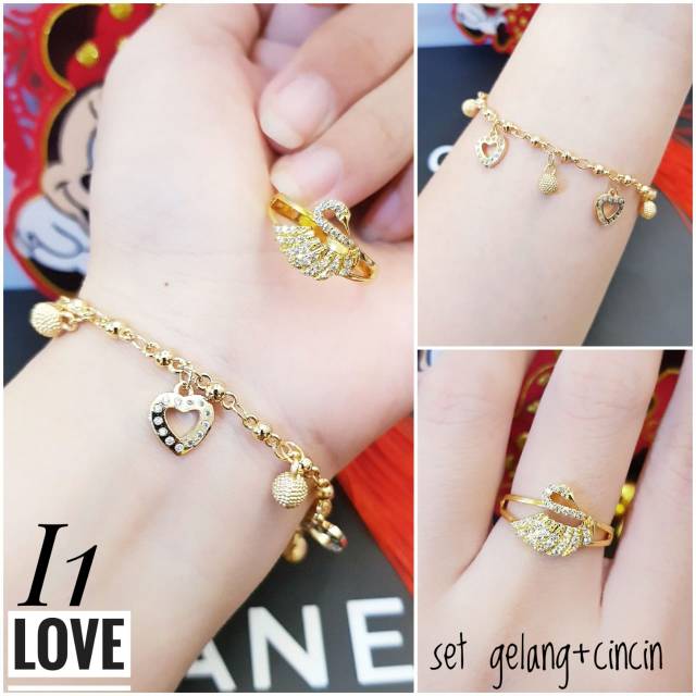 Xuping set perhiasan lapis emas 24k 2302j