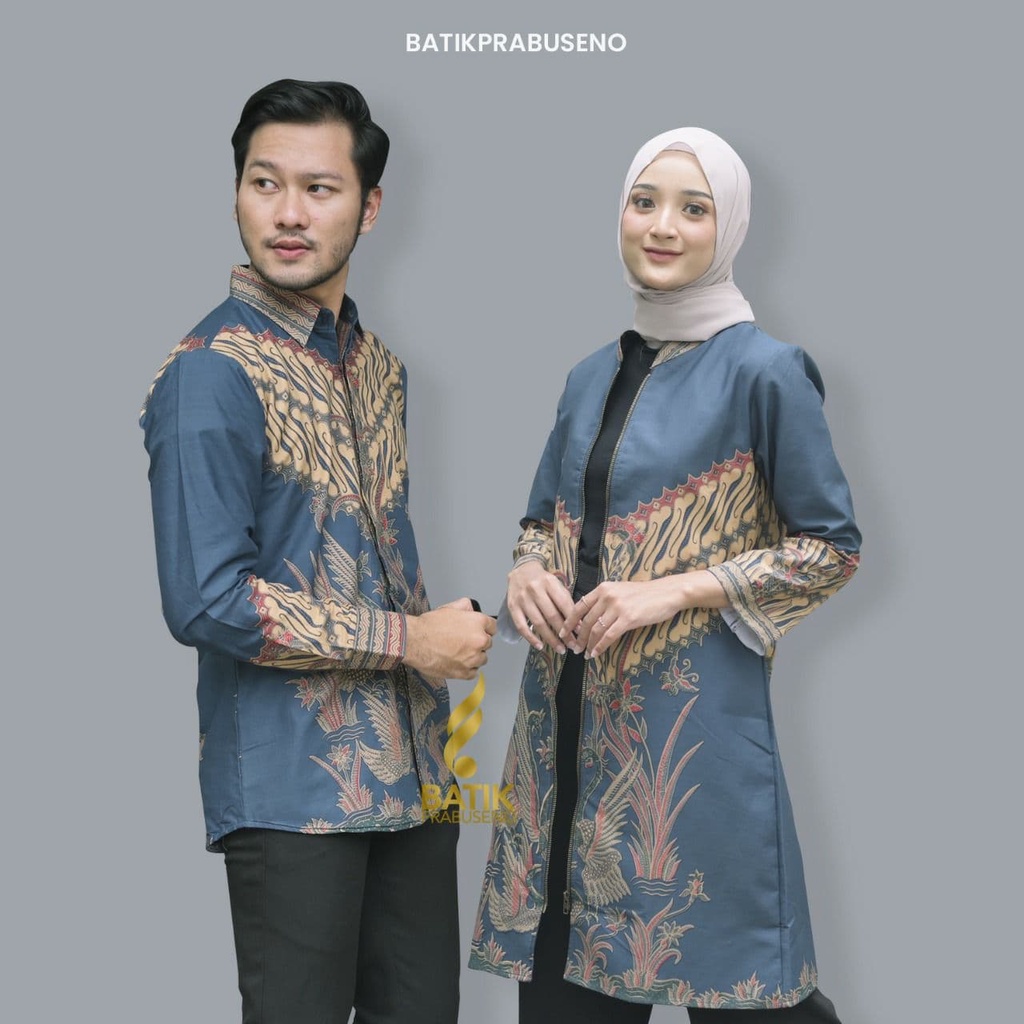 COUPLE BATIK PRABUSENO Tikta Couple Pasangan Batik Pria Wanita Tunik Kemeja Murah Kualitas Premium P