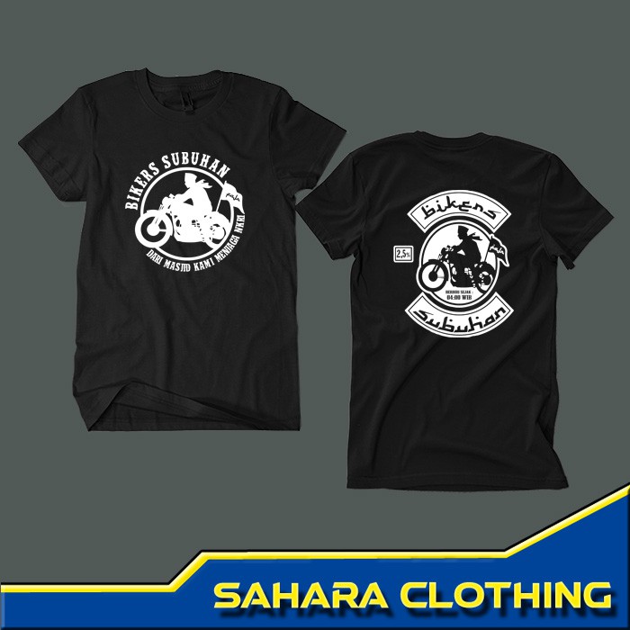 Kaos Bikers Subuhan Depan Belakang Pria Wanita Dewasa Dengan Cotton Combed 30s Premium