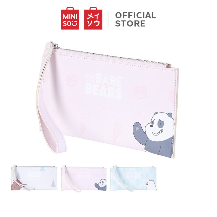 MINISO We Bare Bears-Clutch Bag Dompet Koin Tahan Air Tas Fashion - Grizzly Bear