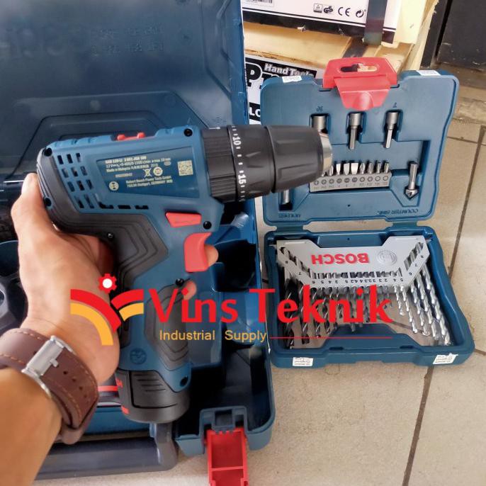 -READY- MESIN BOR CORDLESS BOSCH GSB 120 LI MESIN BATERAI + ASSESORIS GSB120LI