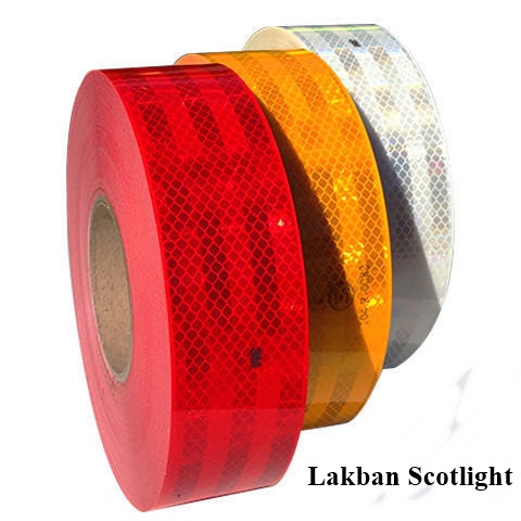 Lakban Scotlight Waterproof @ 1 Meter / Reflector Tape Pemantul Cahaya 2 Inch / Stiker Uji KIR