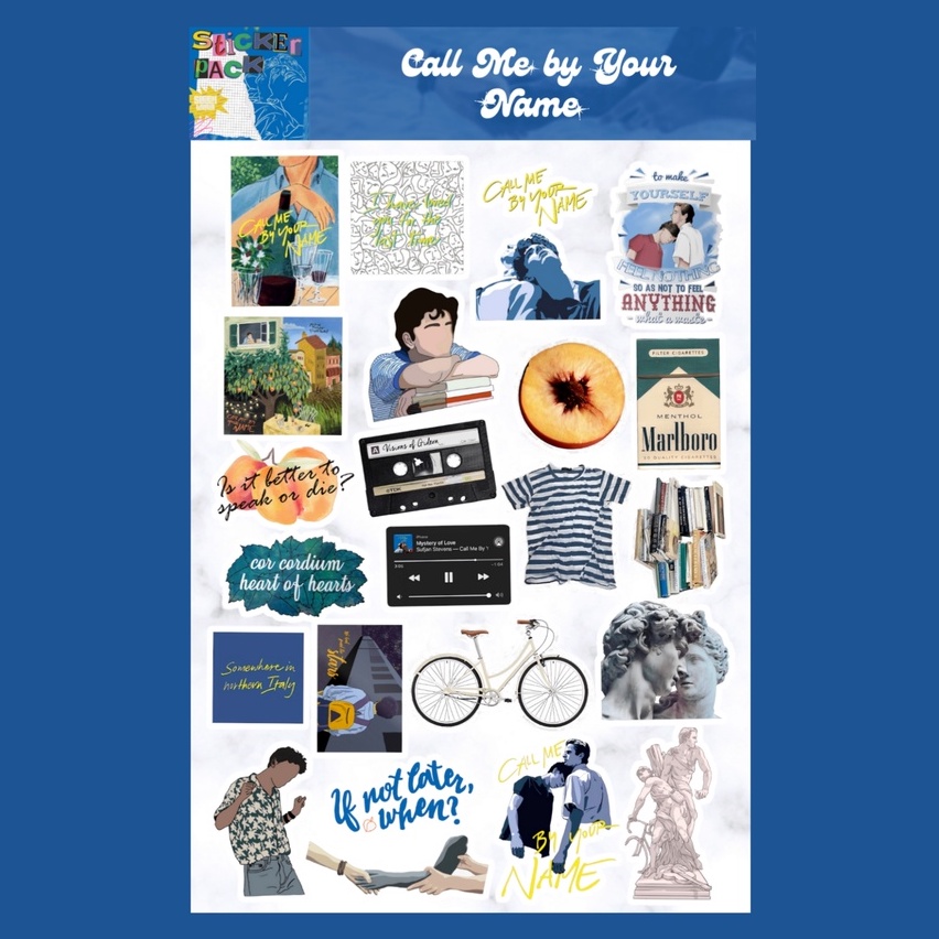 

Call Me By Your Name Sticker Sheet