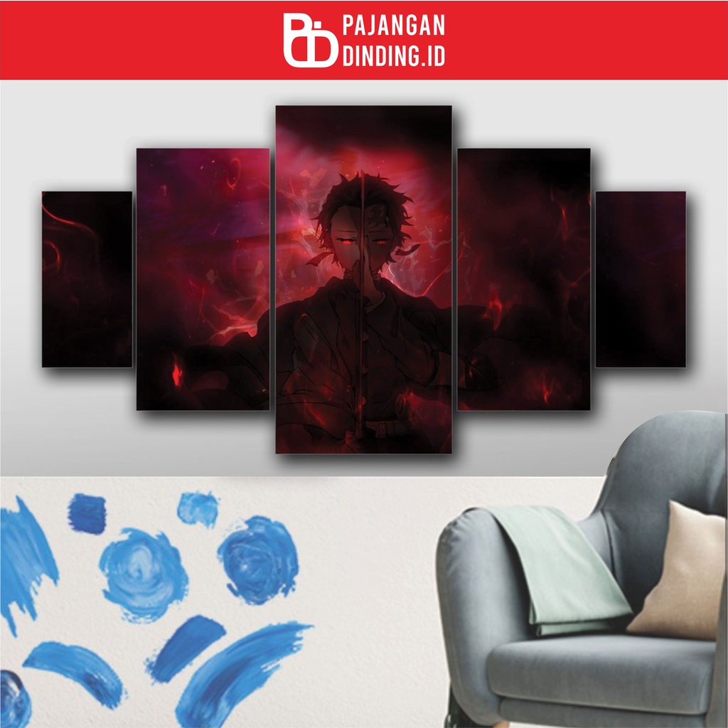 1 SET HIASAN DINDING KAYU ANIME WALLDECOR