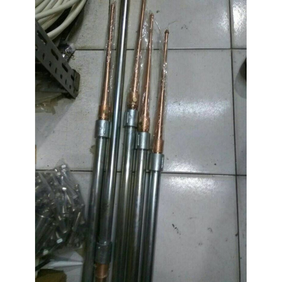 penangkal petir 60 + pipa + isolator putih