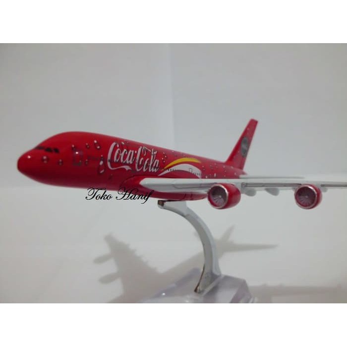 Diecast Miniatur Replika Pesawat Coca ColaMN230