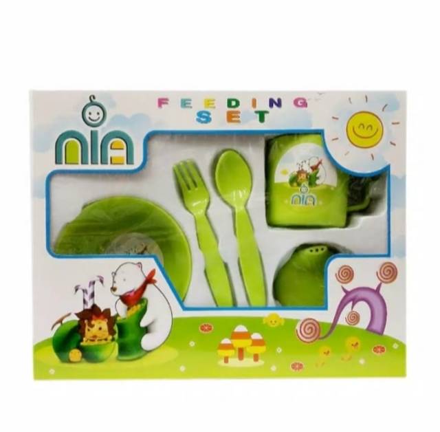 Feeding bayi set nia large/besar/tempat makan bayi murah/perlengkapan bayi murah