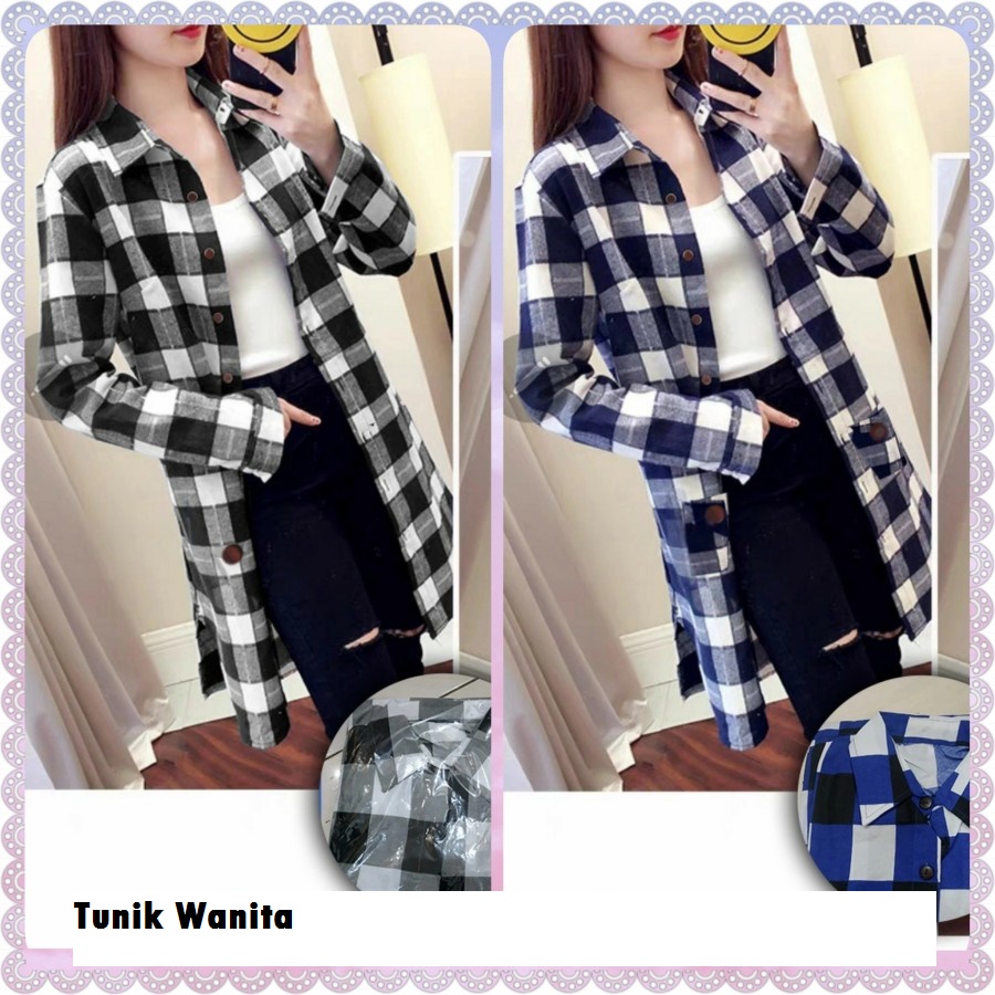 Baju Tunik Wanita Terbaru 2022 Square Pocket Katun Terbaru Kekinian Remaja