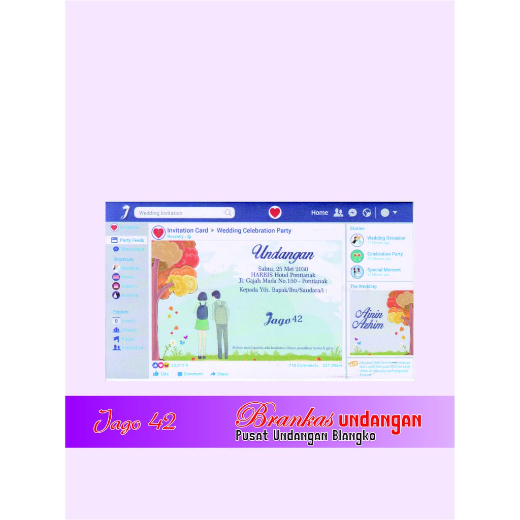 Blangko Undangan Jago 42 (isi 100lbr)