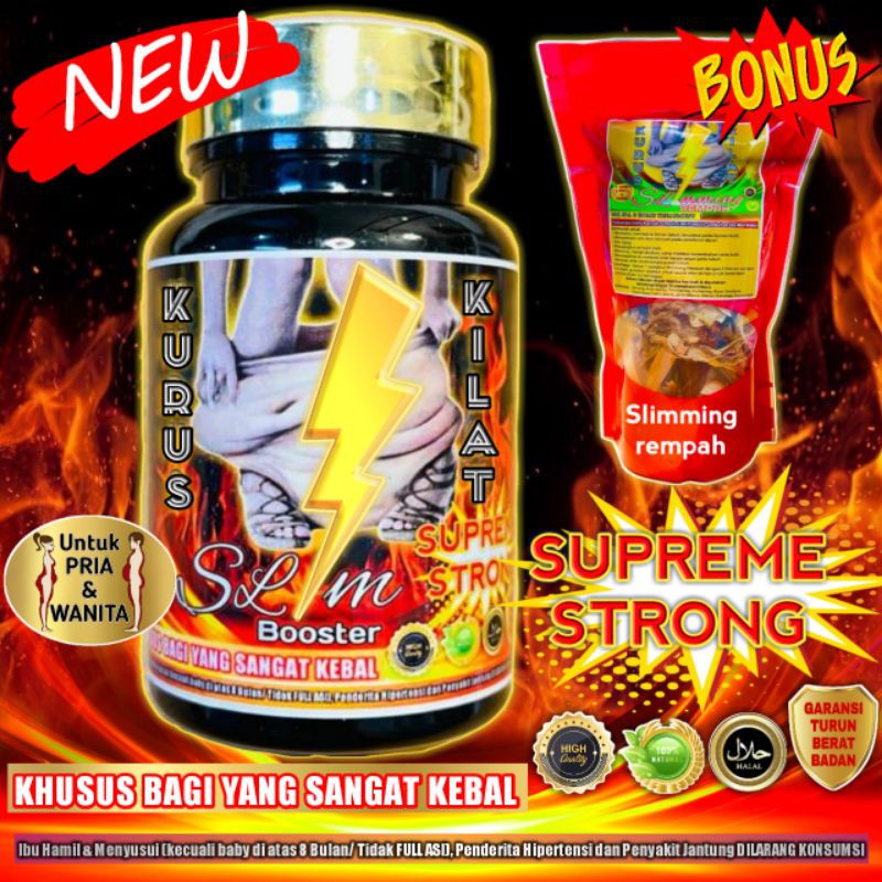 KURUS KILAT SLIM BOOSTER SUPREME STRONG Pelangsing Badan Obat Diet Herbal Ampuh No Herballife