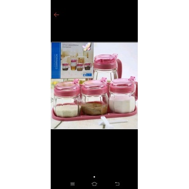 [SET BUMBU DAPUR] TEMPAT BUMBU DAPUR DAN MINYAK KITCHEN JAR SET 3 PCS 4 PCS