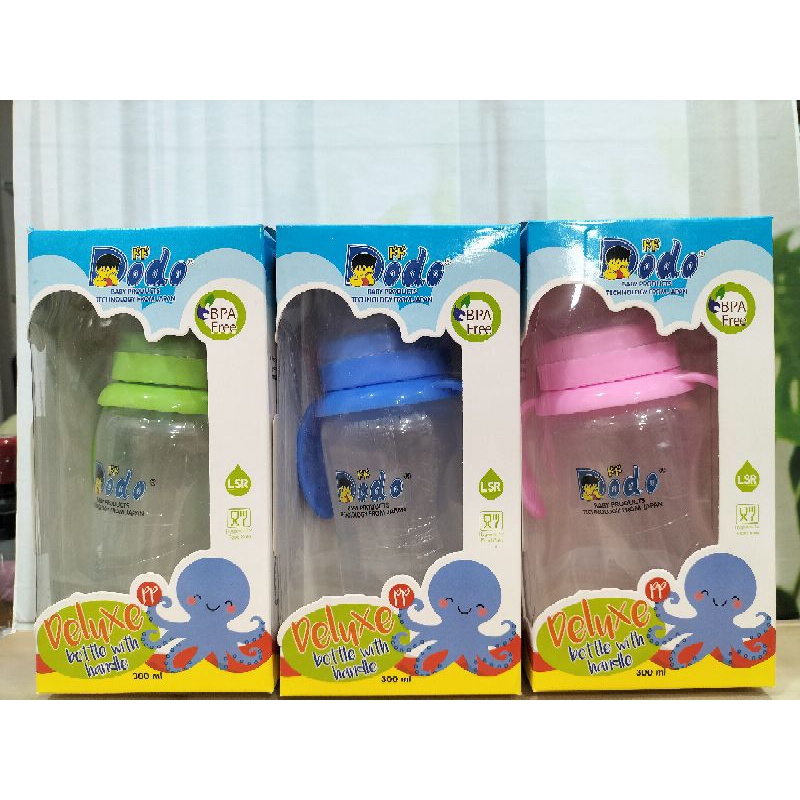 Botol Susu Jumbo Dodo BPA Free 300Ml/180MlDelux Bottle With Handle Nipple Wide Neck DBP011